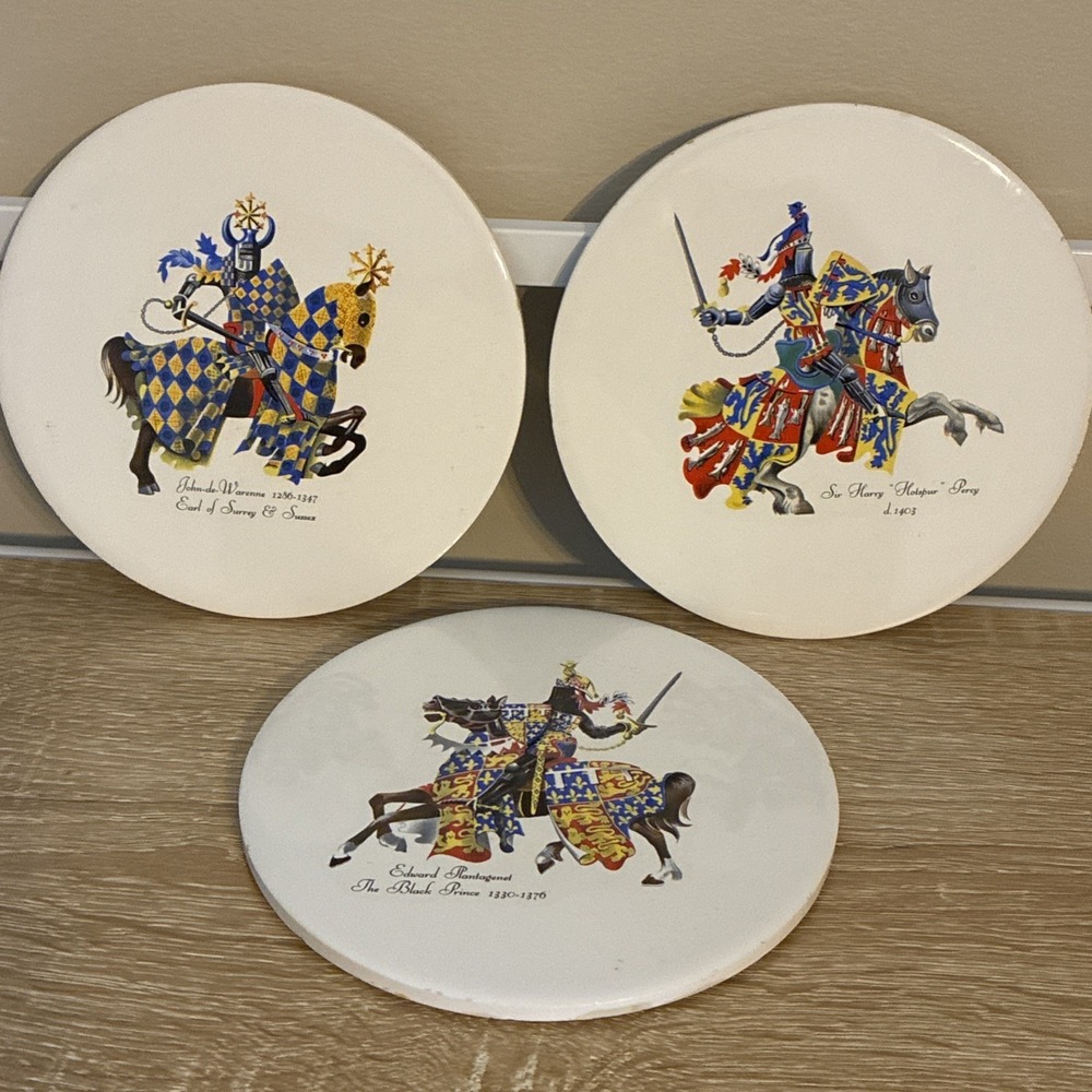 H‎ & R Johnson Vintage Trivet Set of 3